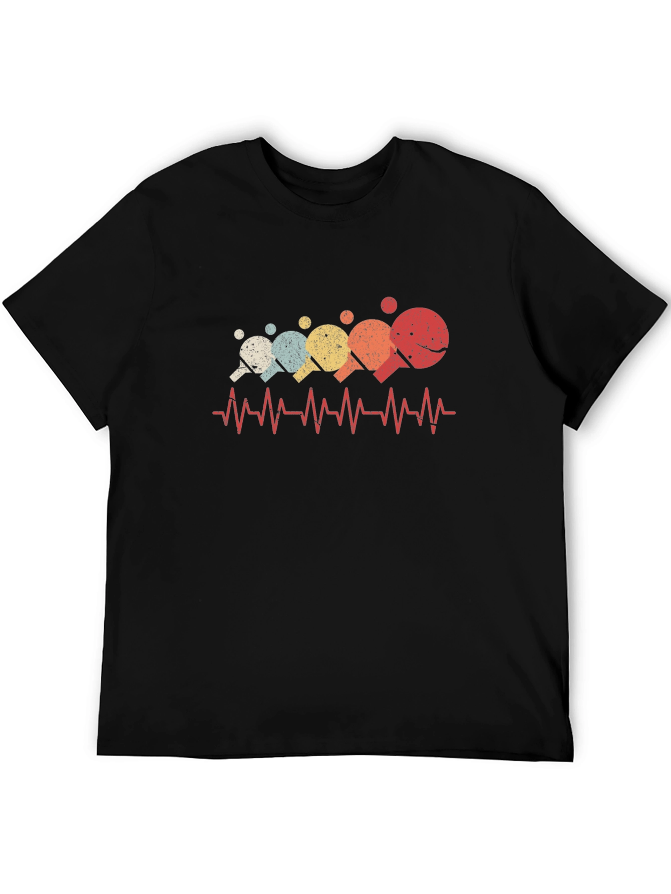 Retro Ping Pong Heartbeat Graphic Tee