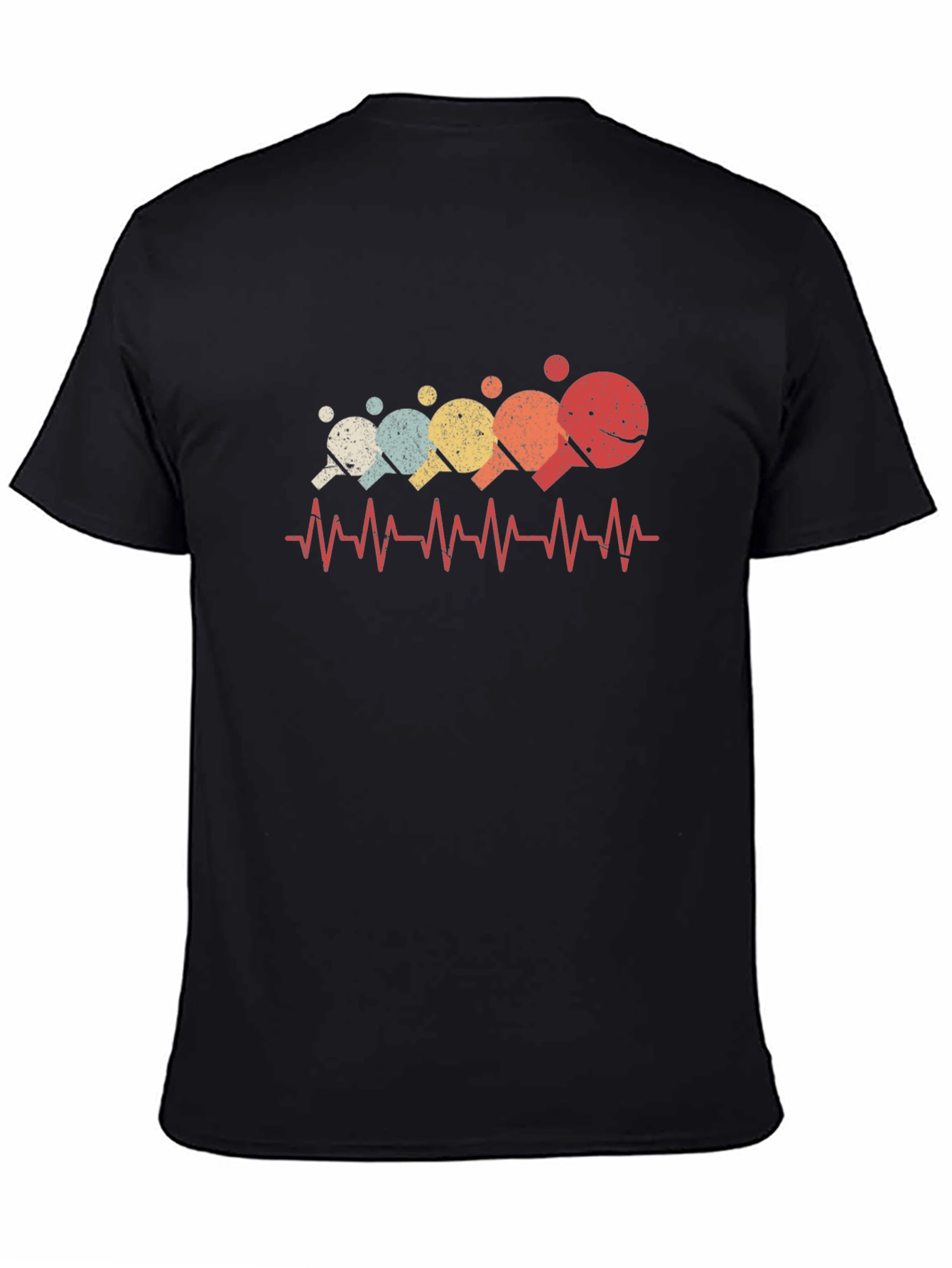 Retro Ping Pong Heartbeat Graphic Tee