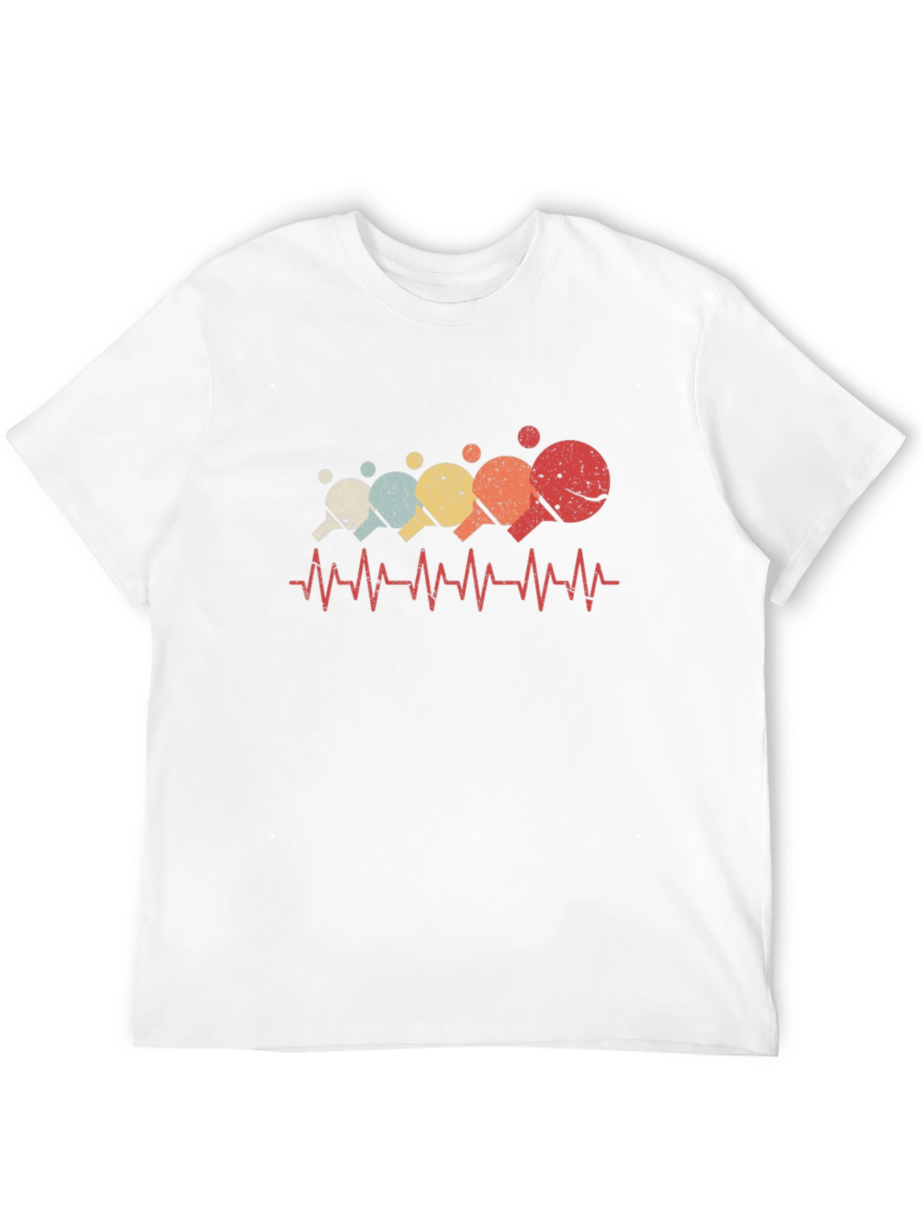 Retro Ping Pong Heartbeat Graphic Tee