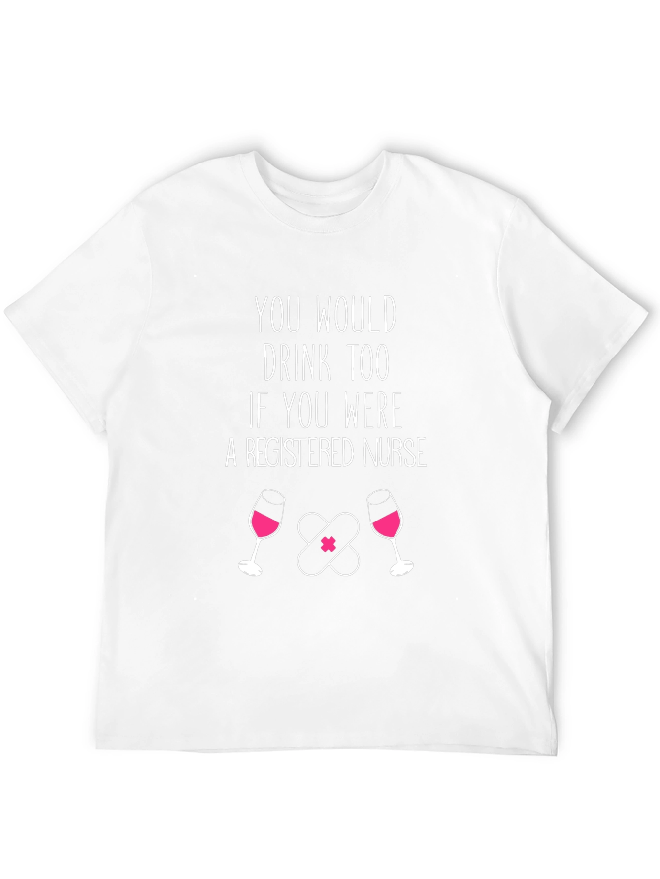 Registered Nurse Wine & Bandage T-Shirt
