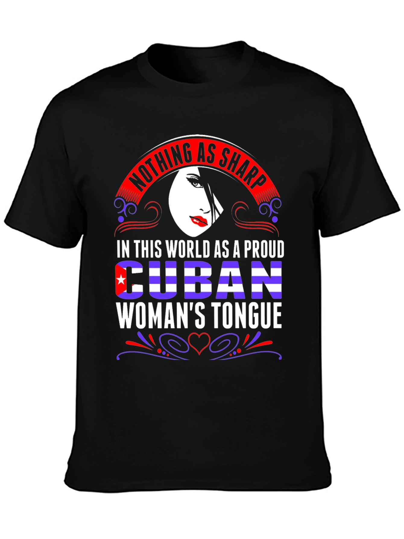 Proud Cuban Womans Tongue Graphic Tee
