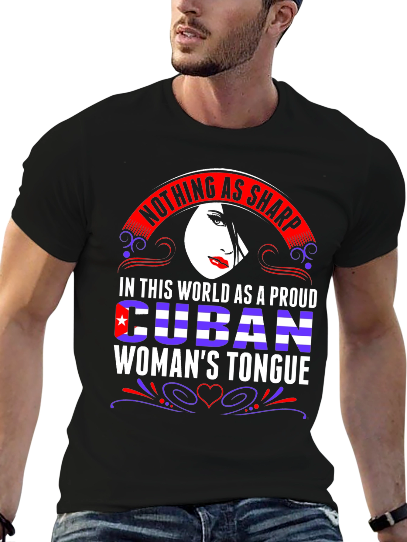 Proud Cuban Womans Tongue Graphic Tee
