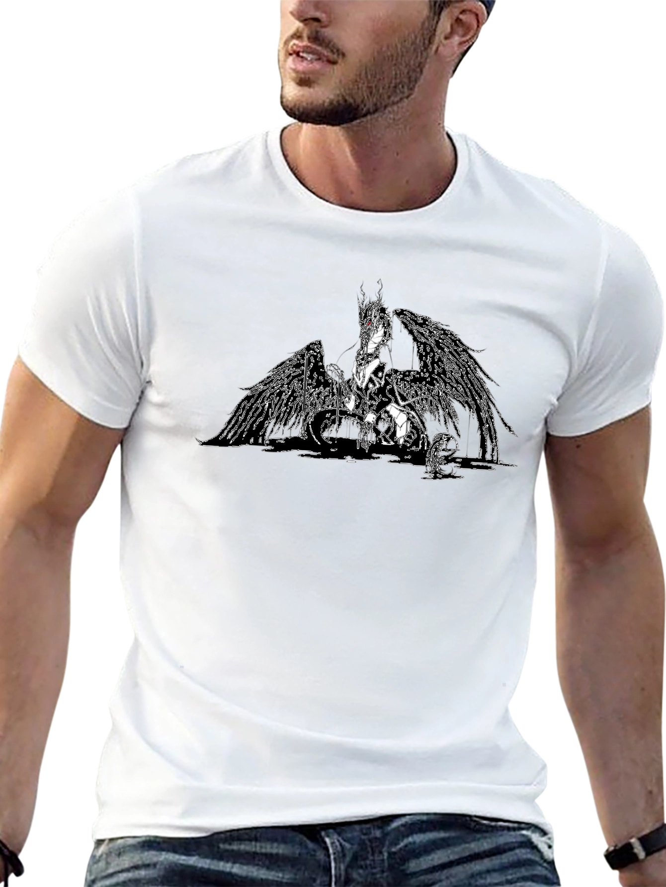 Dark Angel Graphic Black T-Shirt