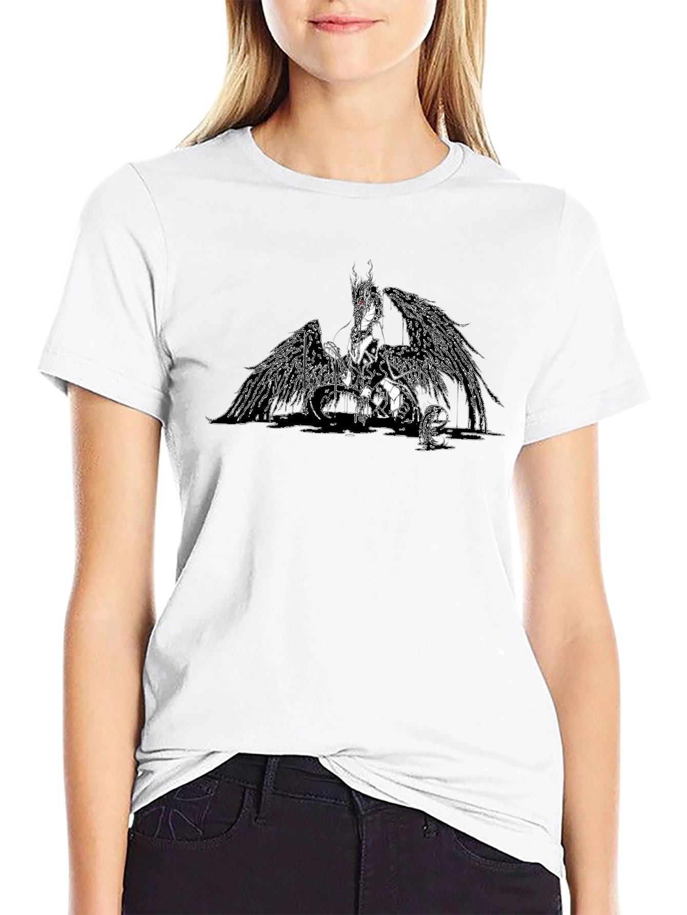 Dark Angel Graphic Black T-Shirt