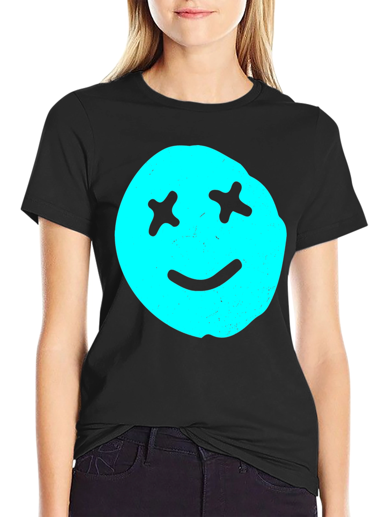 Smiley Face Graphic T-Shirt - Relaxed Fit