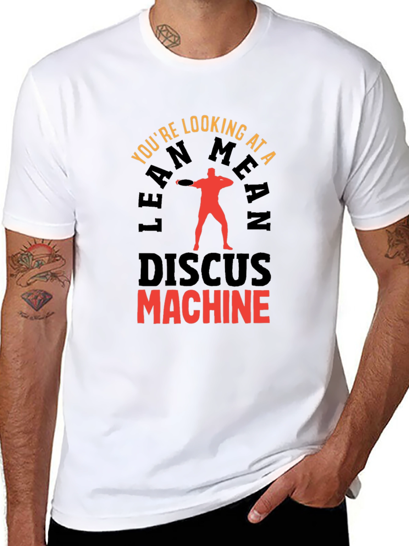 Lean Mean Discus Machine Graphic T-Shirt