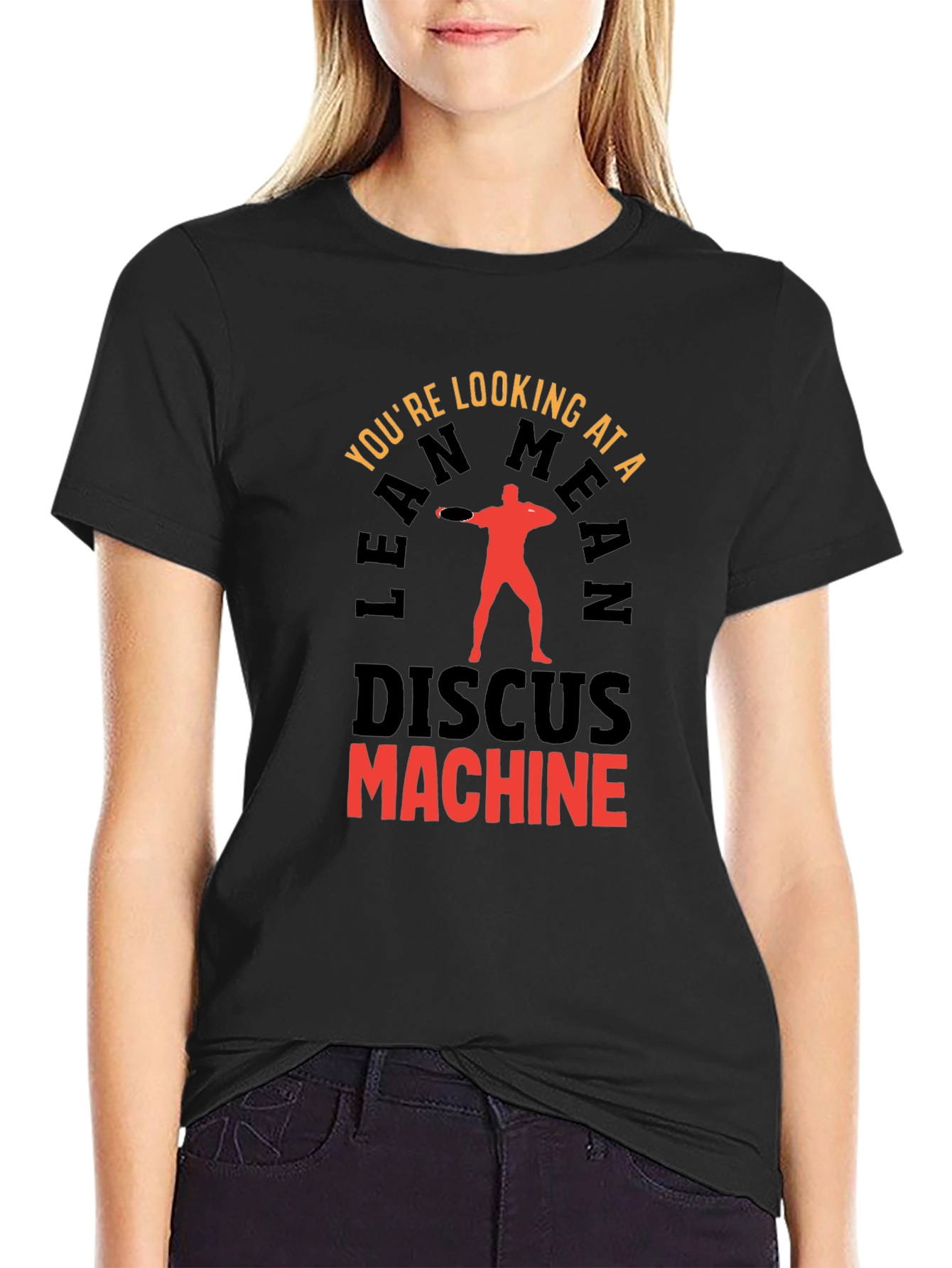 Lean Mean Discus Machine Graphic T-Shirt