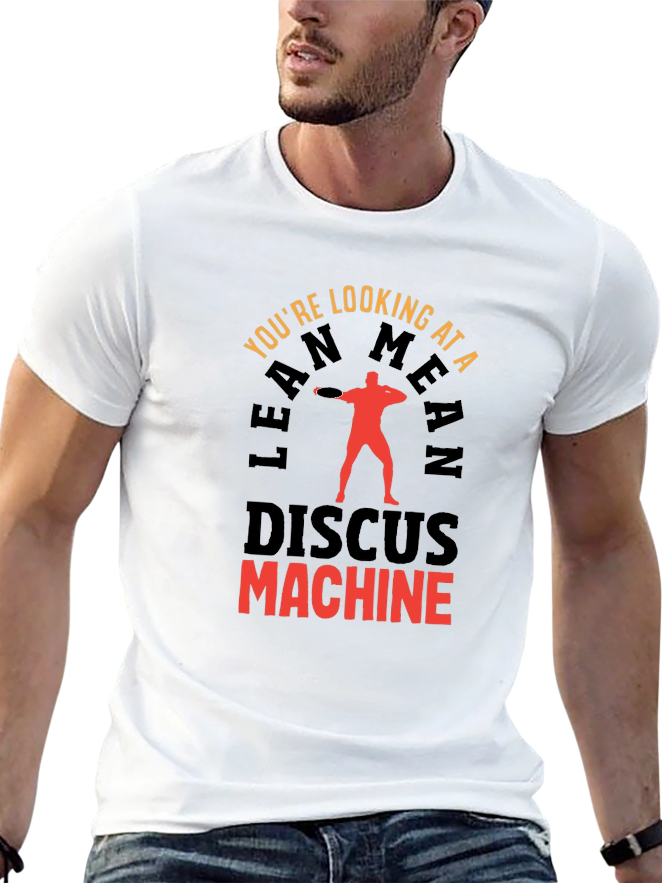 Lean Mean Discus Machine Graphic T-Shirt