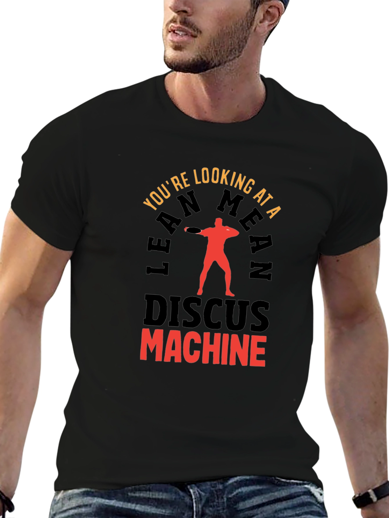 Lean Mean Discus Machine Graphic T-Shirt