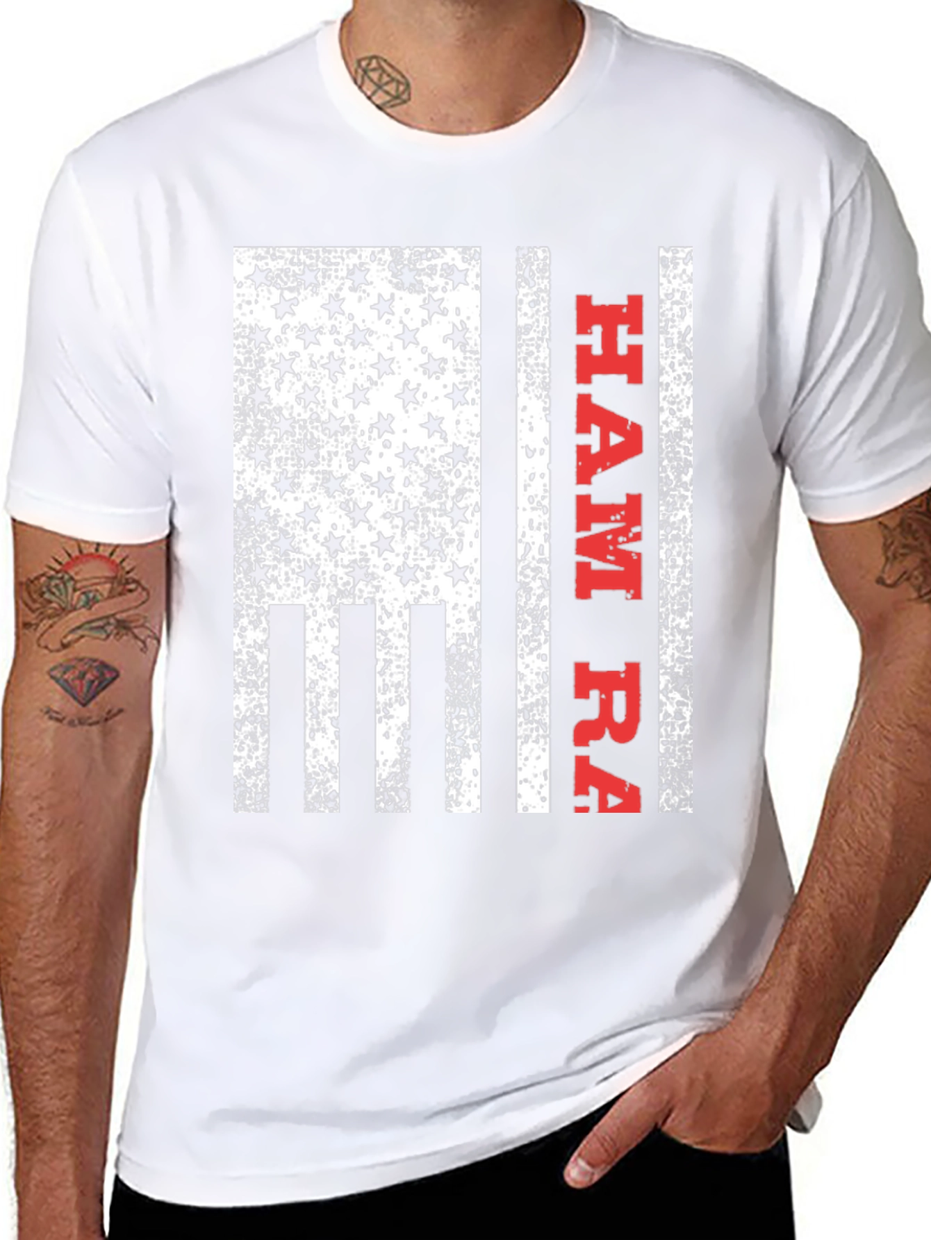 Patriotic HAMI RA Flag Graphic T-Shirt