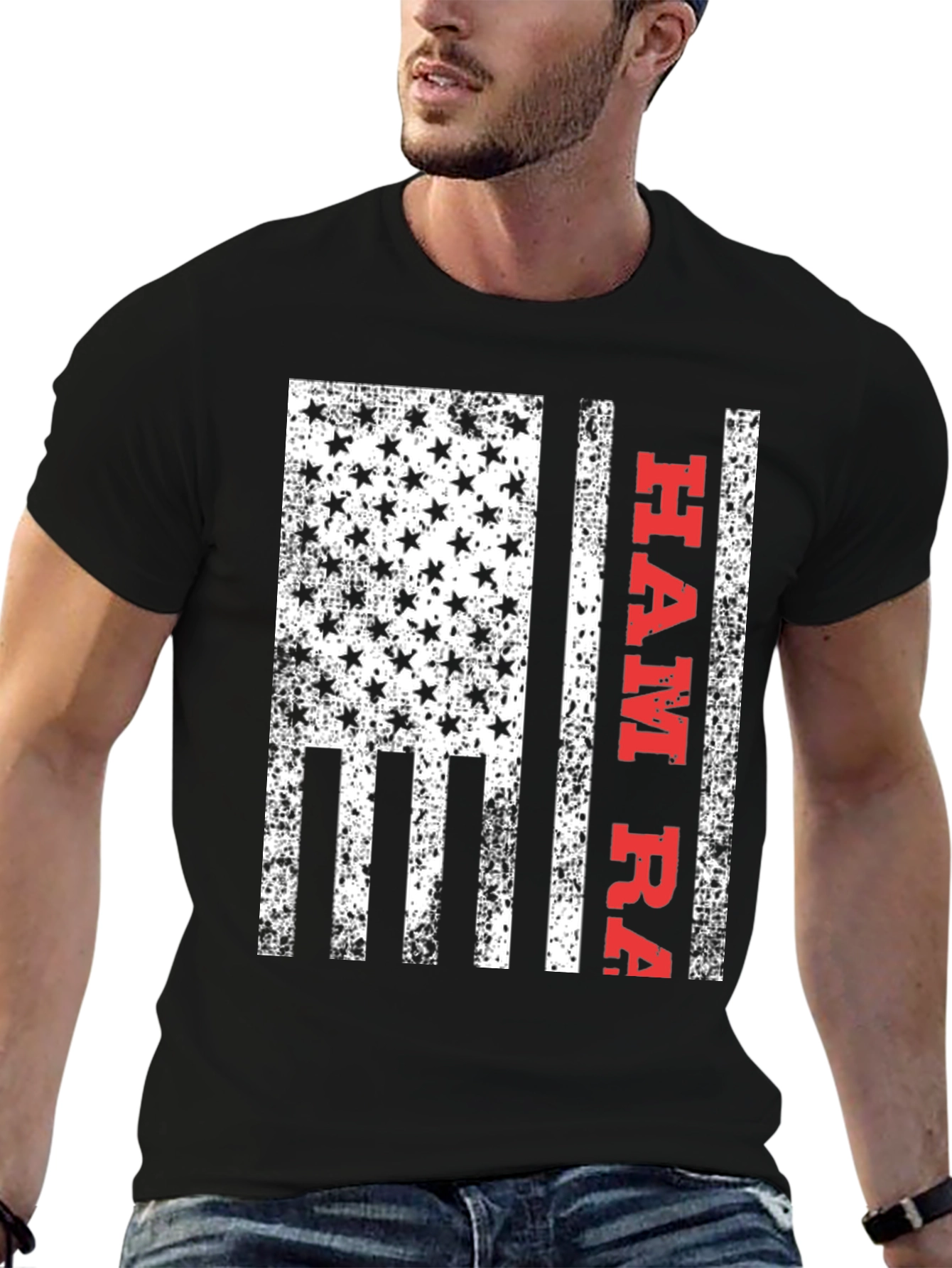Patriotic HAMI RA Flag Graphic T-Shirt