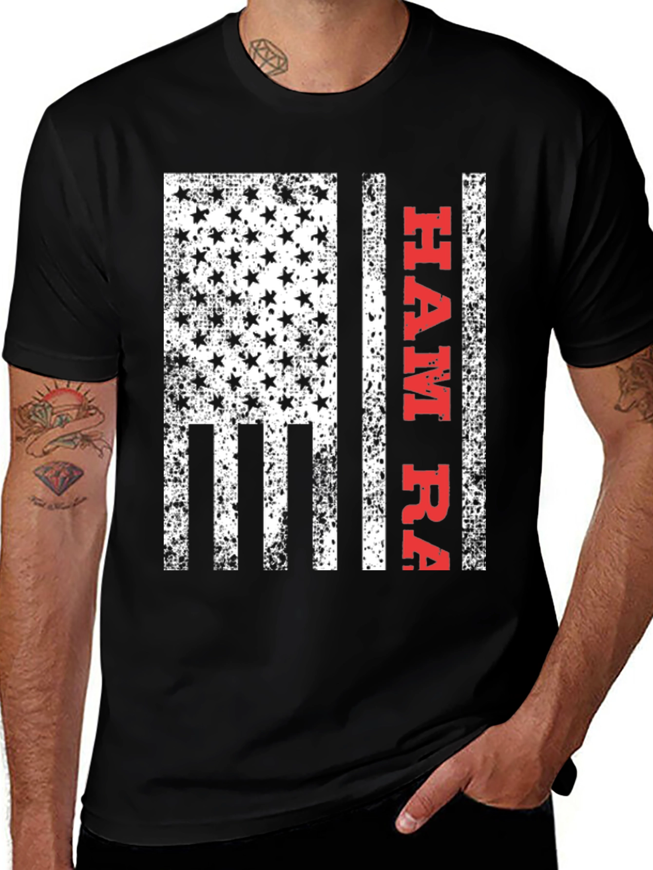 Patriotic HAMI RA Flag Graphic T-Shirt