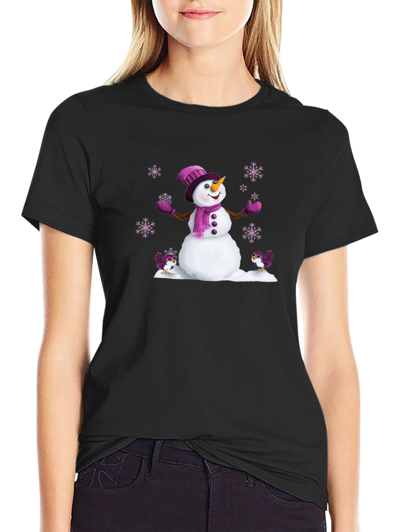 Snowman Graphic Tee - Winter Holiday Shirt