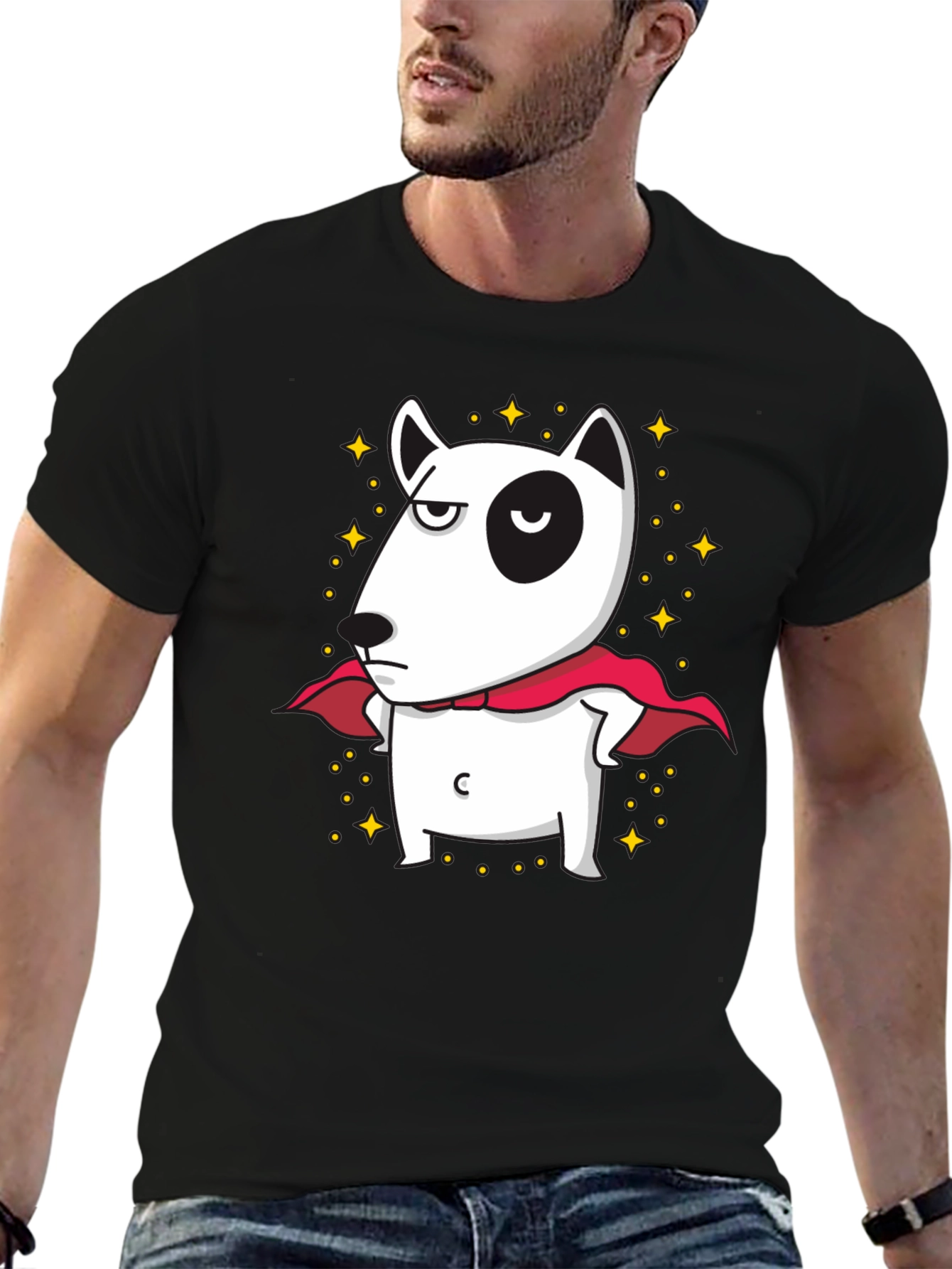 Cool Dog Superhero Graphic Tee