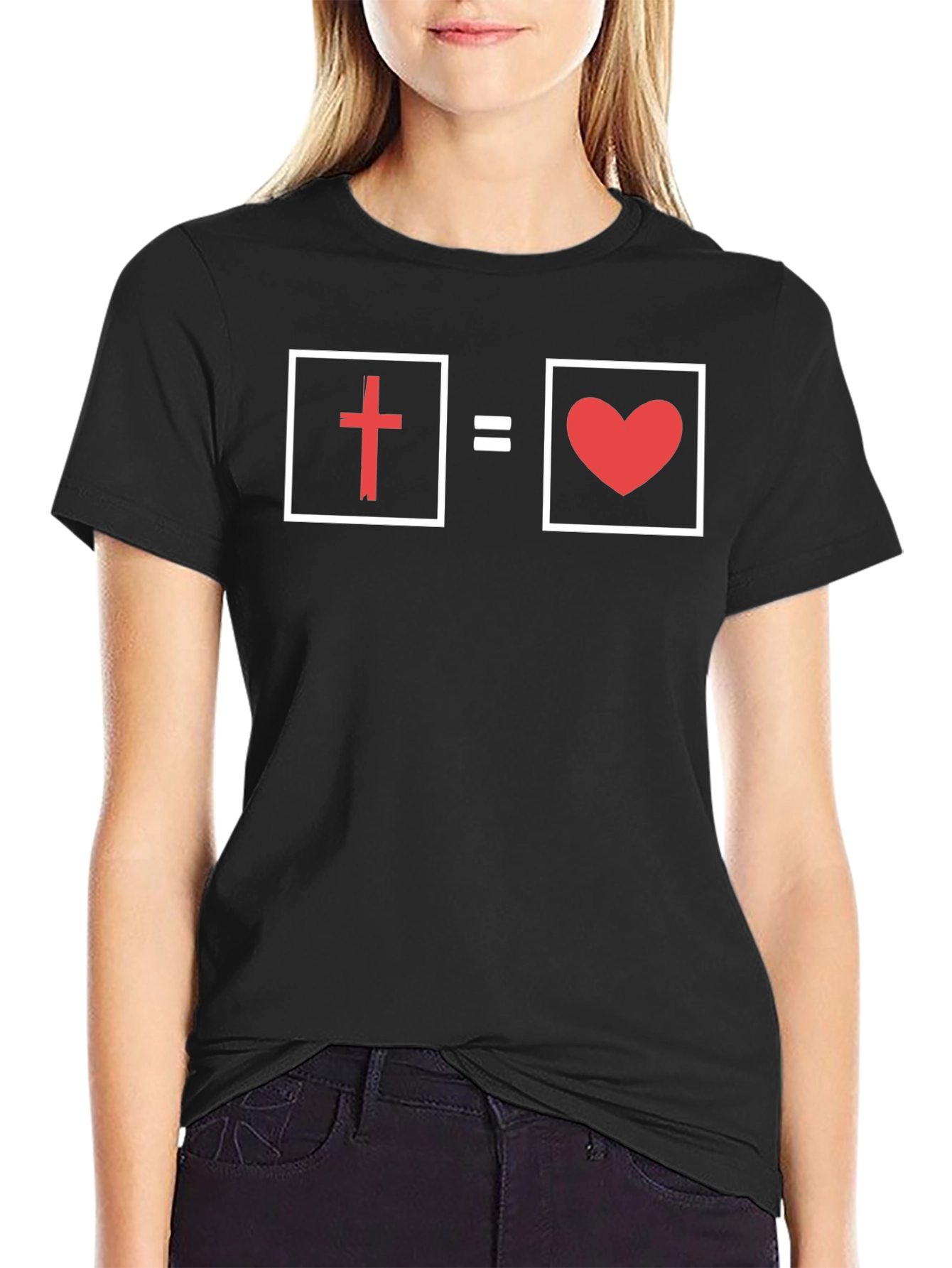 Cross Equals Love Graphic T-Shirt