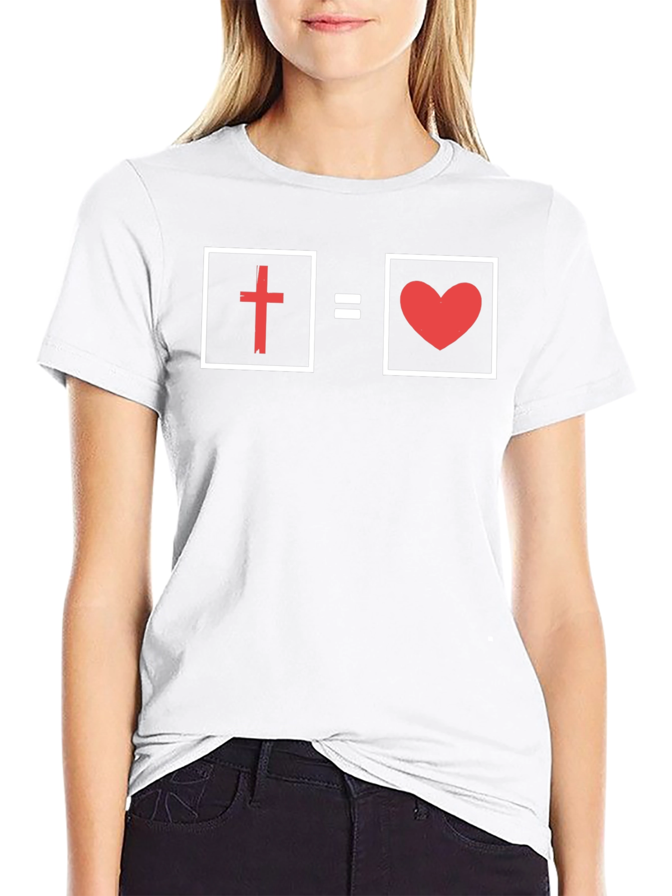 Cross Equals Love Graphic T-Shirt