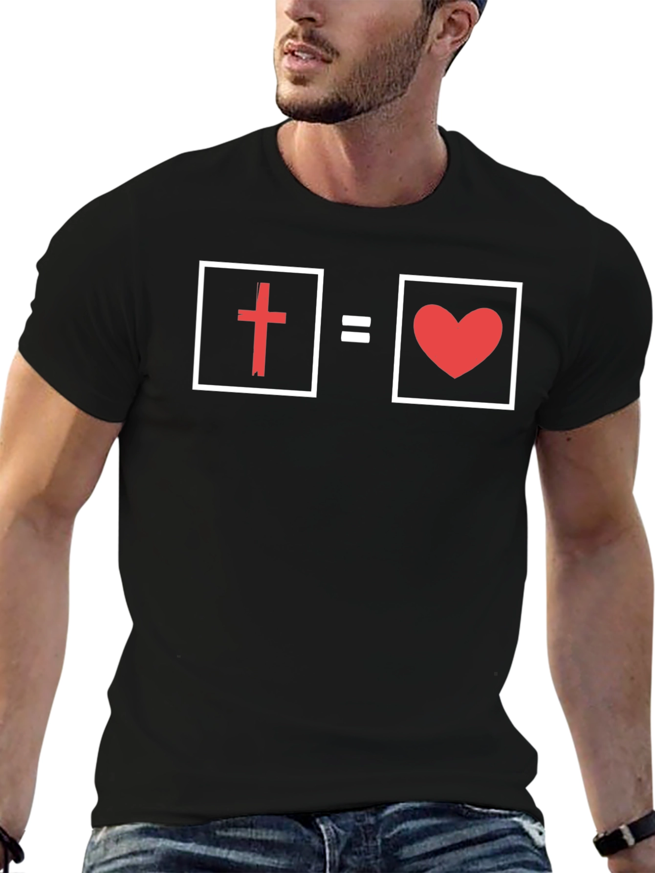 Cross Equals Love Graphic T-Shirt