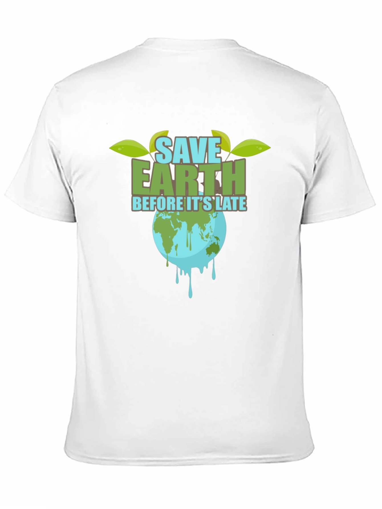 Save Earth Graphic Tee - Black Cotton T-Shirt