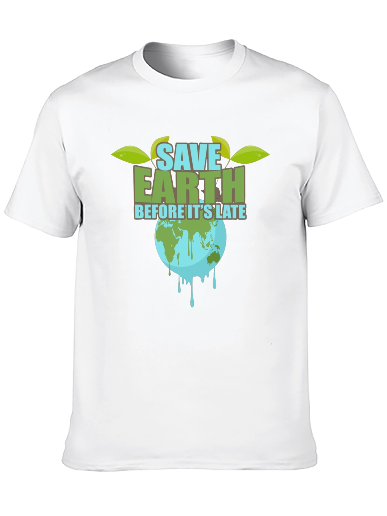 Save Earth Graphic Tee - Black Cotton T-Shirt