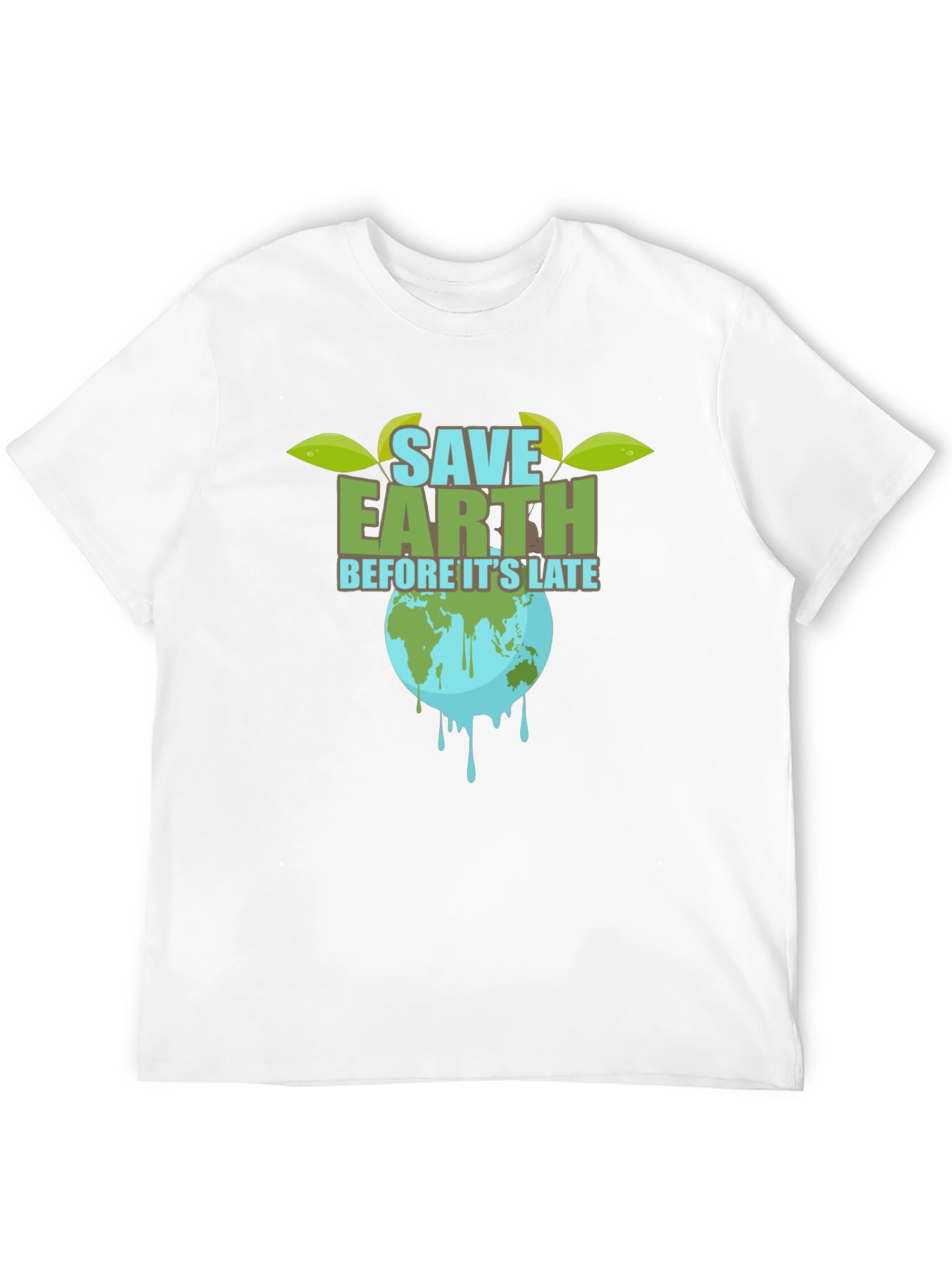 Save Earth Graphic Tee - Black Cotton T-Shirt