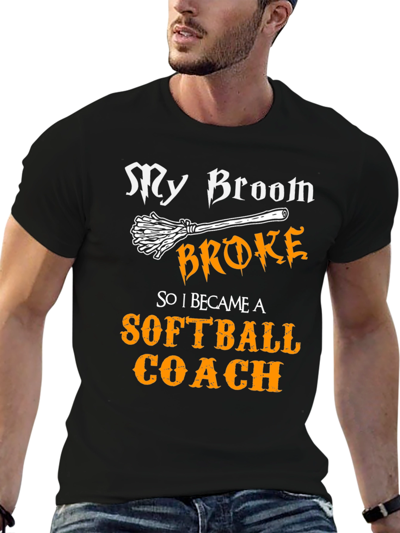 My Broom Broke Softball Coach T-Shirt