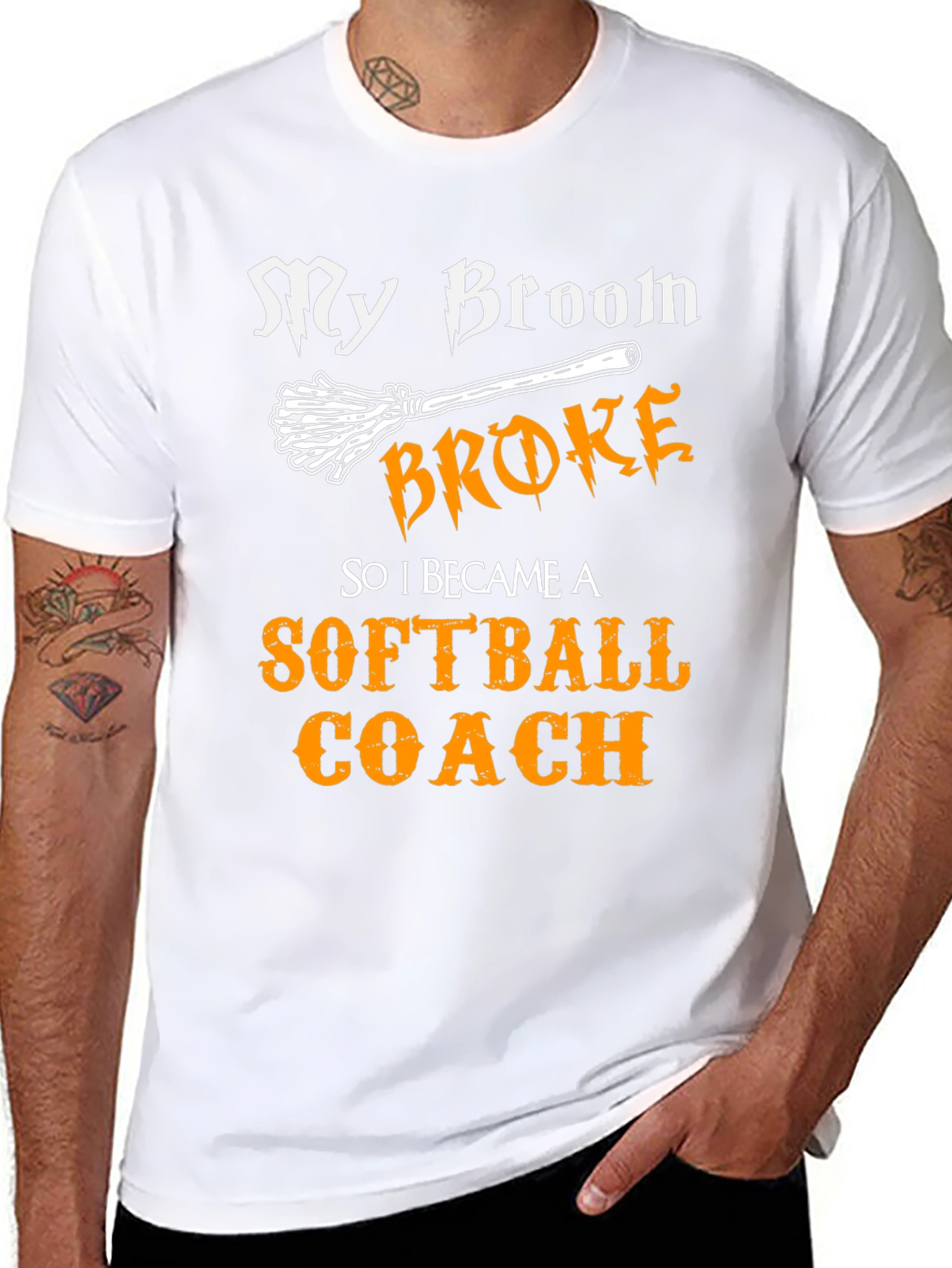 My Broom Broke Softball Coach T-Shirt