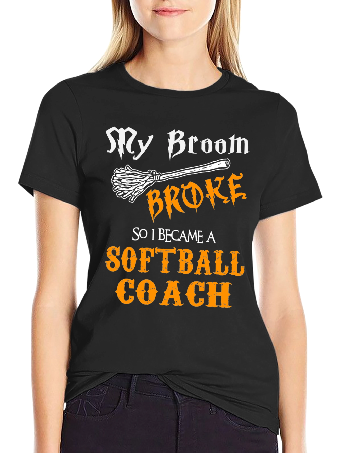 My Broom Broke Softball Coach T-Shirt