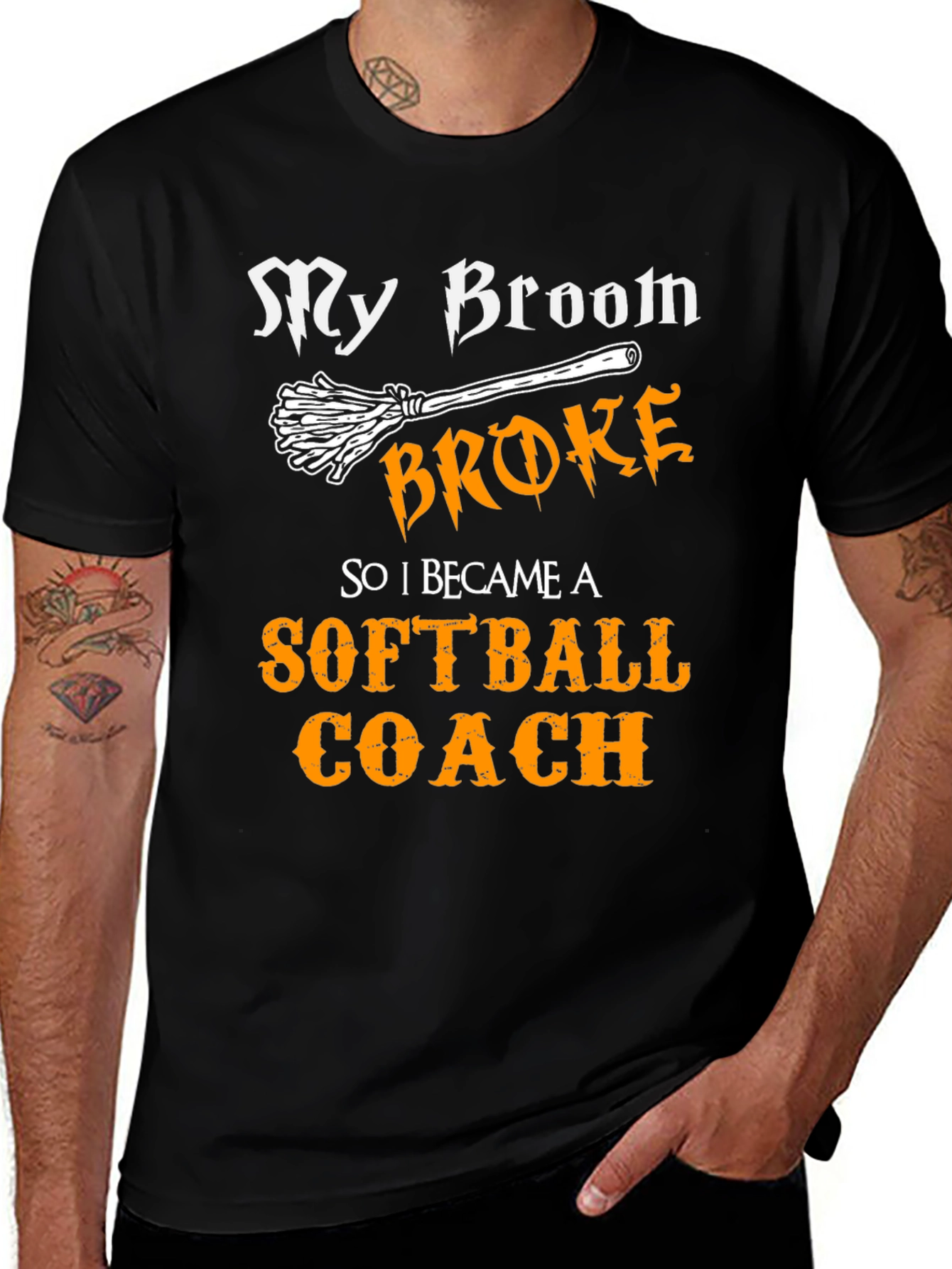 My Broom Broke Softball Coach T-Shirt