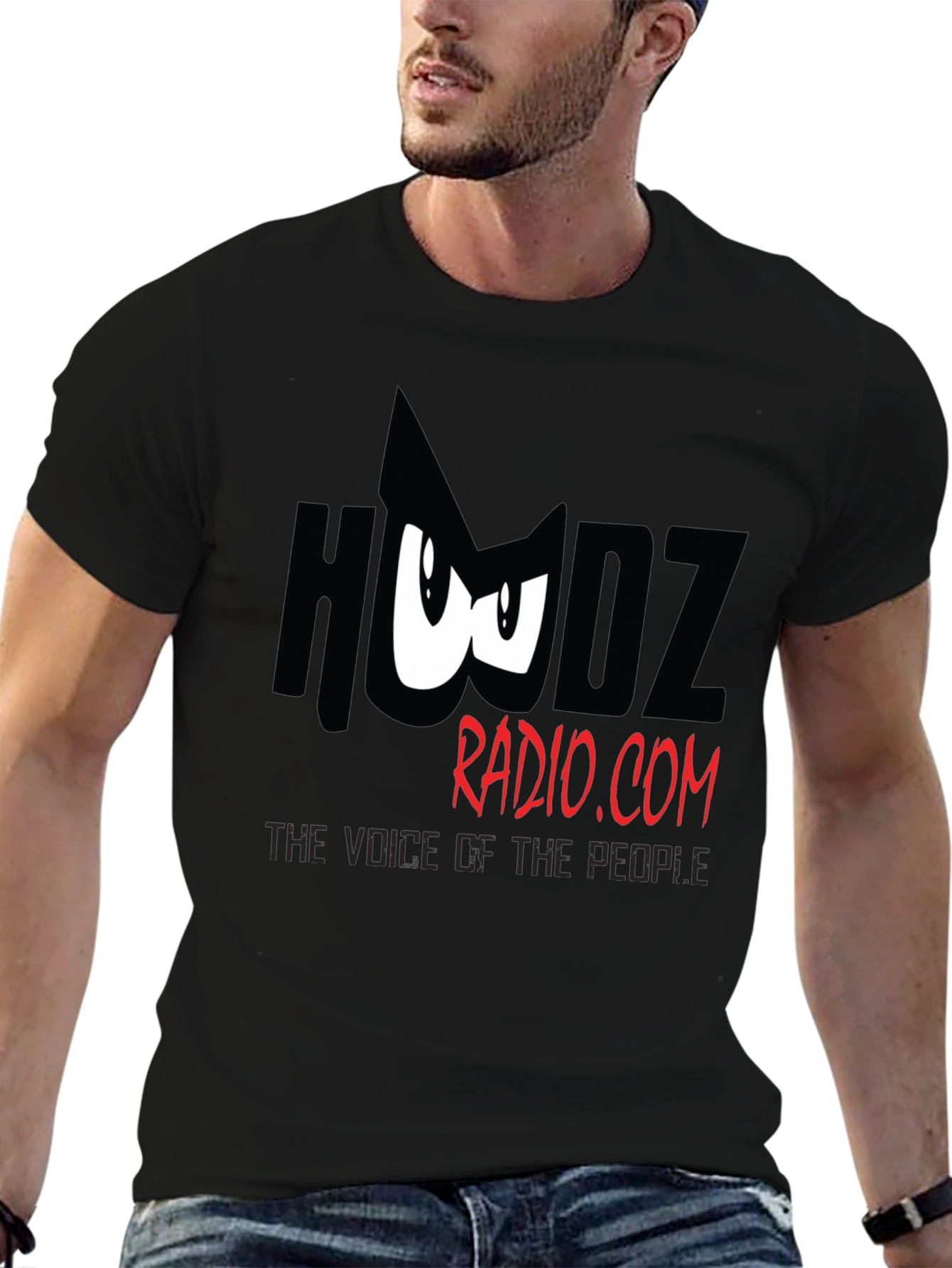 Hudz Radio T-Shirt - Black Cotton Graphic Tee