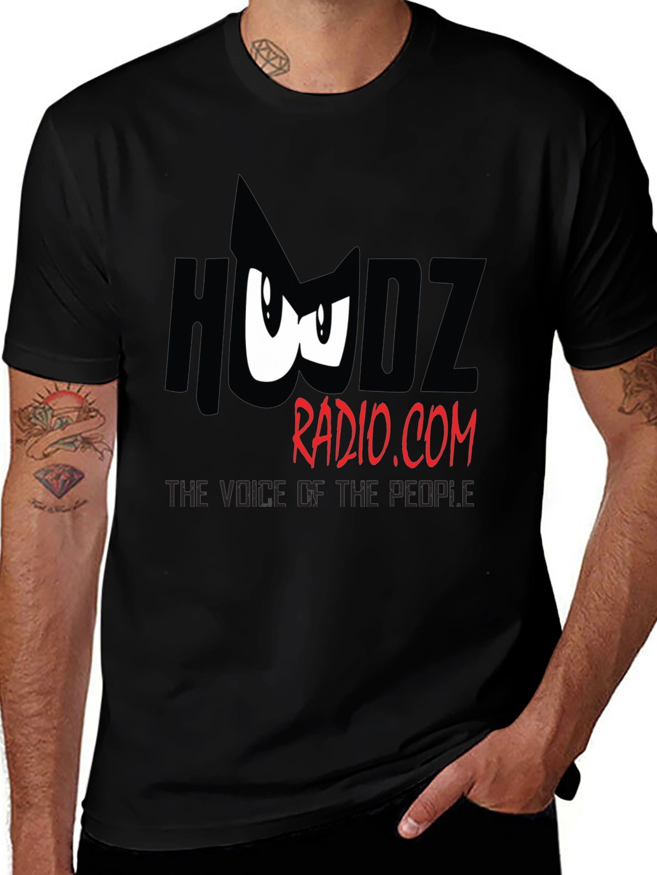 Hudz Radio T-Shirt - Black Cotton Graphic Tee