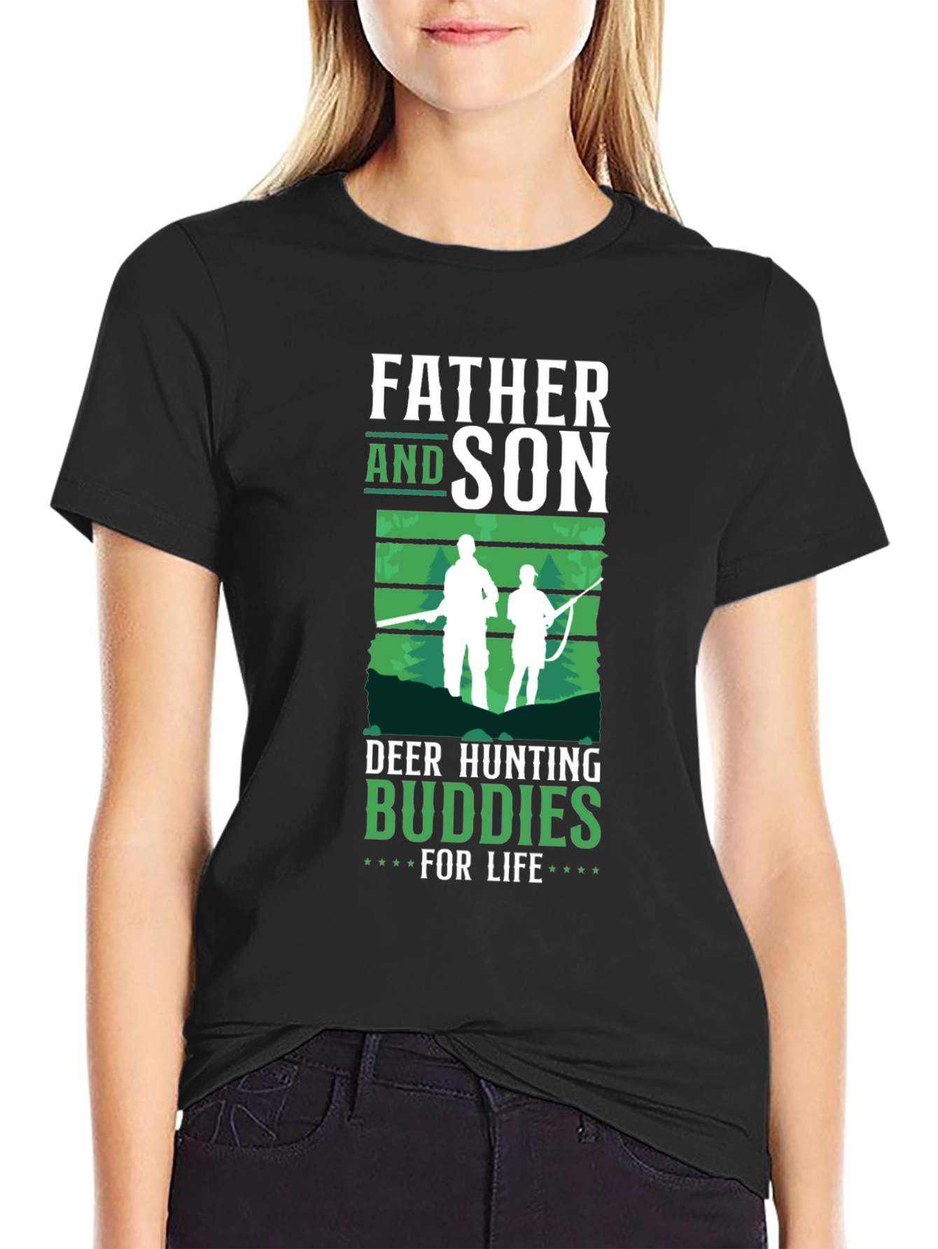 Father and Son Deer Hunting Buddies T-Shirt