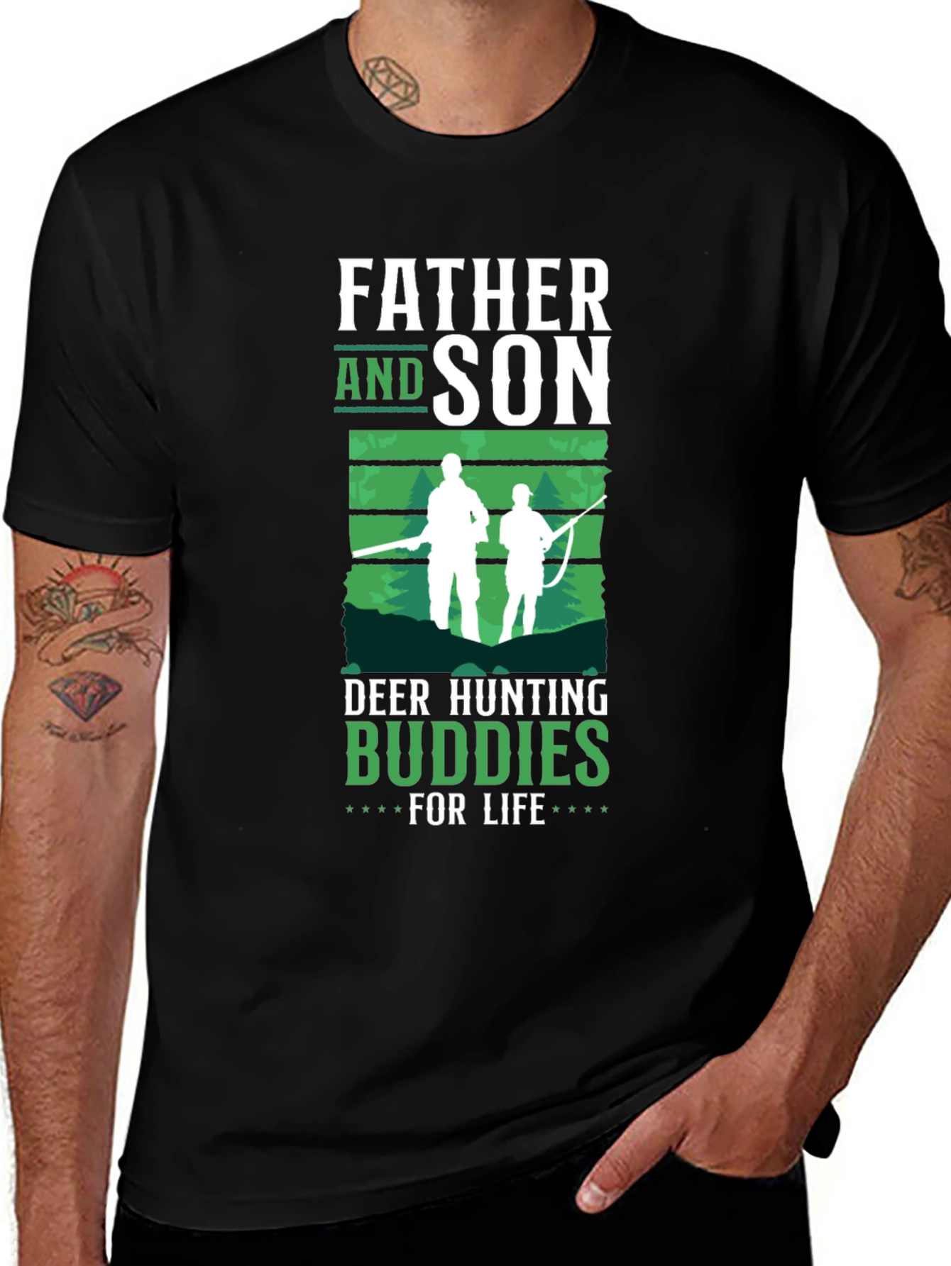 Father and Son Deer Hunting Buddies T-Shirt