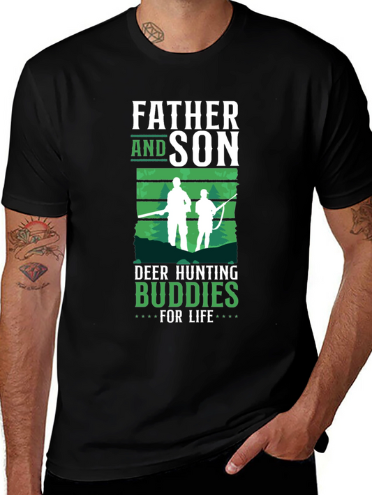 Father and Son Deer Hunting Buddies T-Shirt
