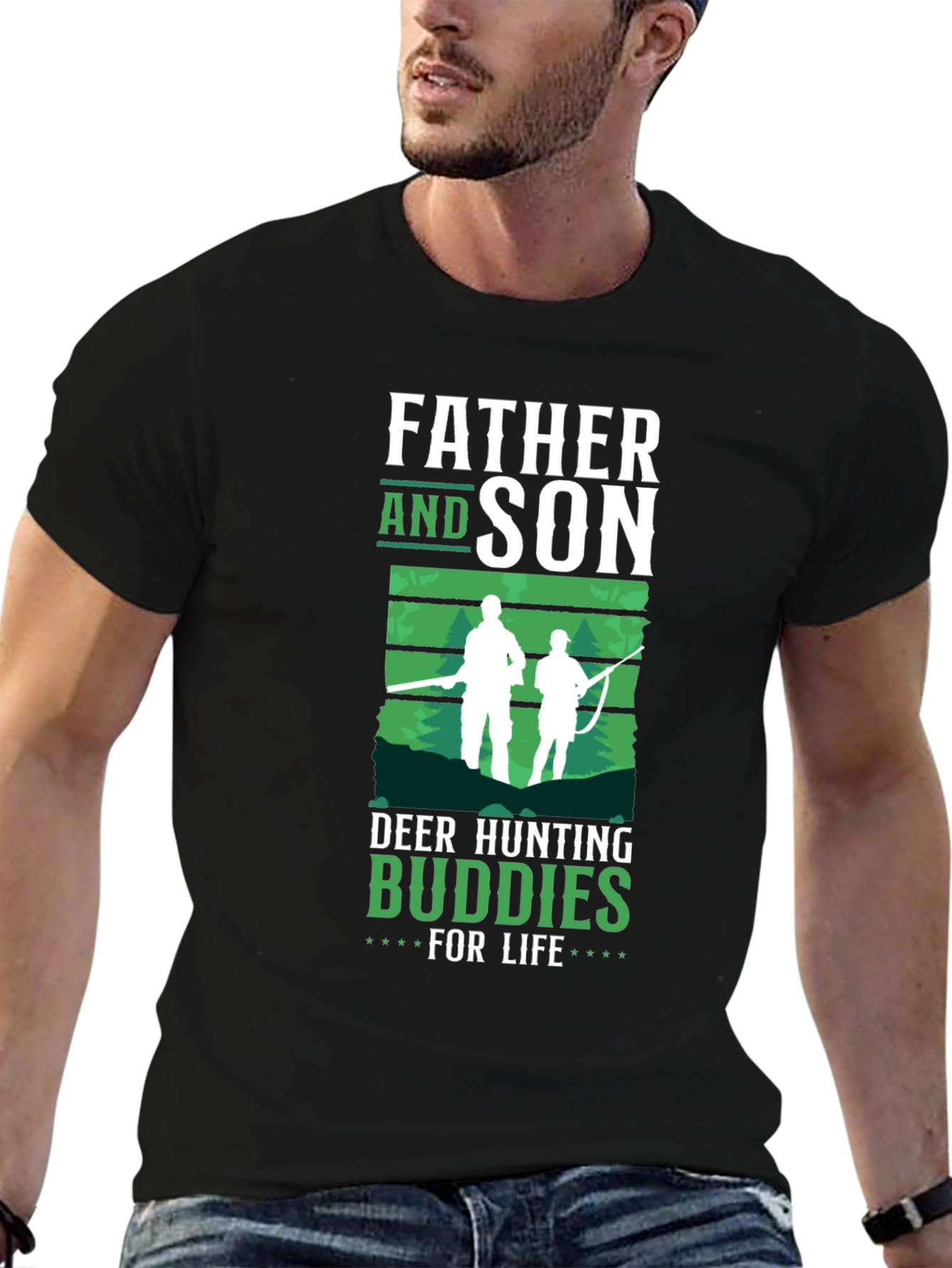 Father and Son Deer Hunting Buddies T-Shirt