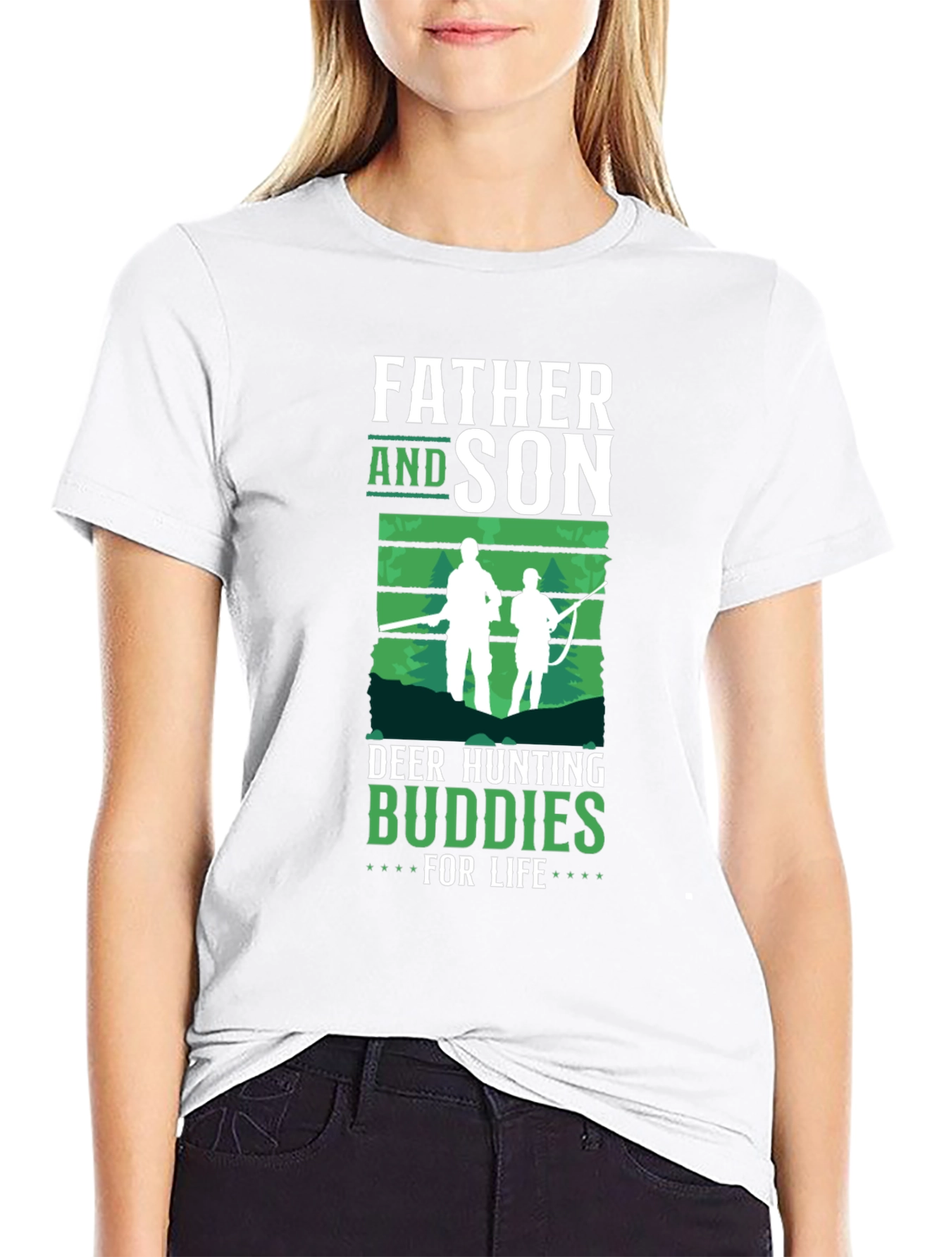 Father and Son Deer Hunting Buddies T-Shirt
