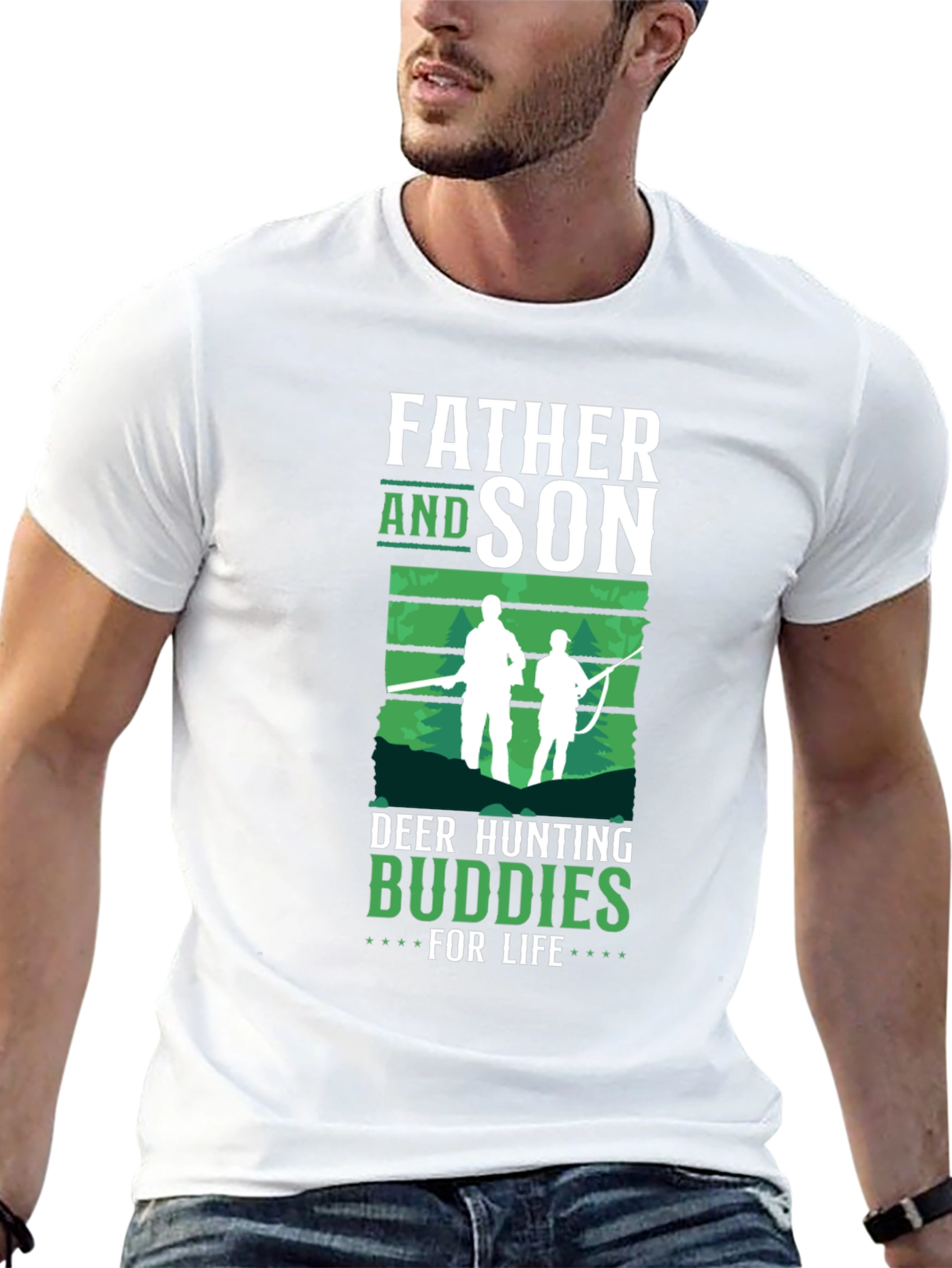 Father and Son Deer Hunting Buddies T-Shirt