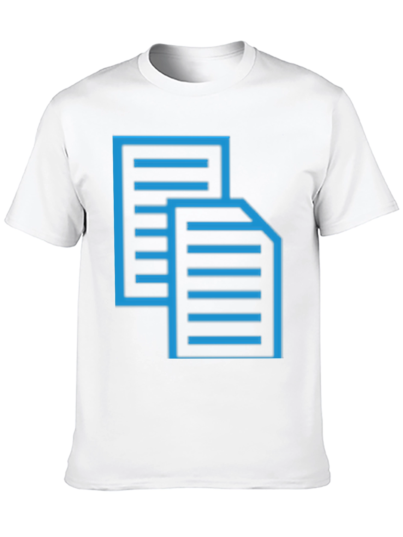 Blue Print Graphic Black T-Shirt