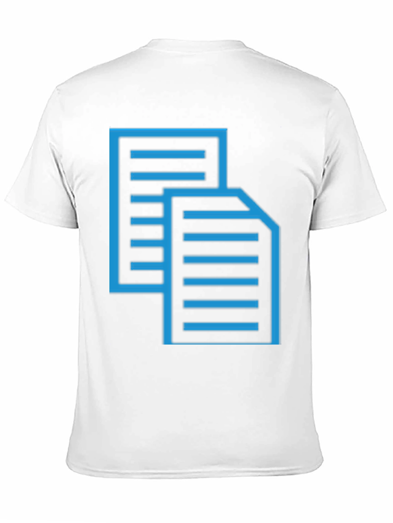 Blue Print Graphic Black T-Shirt