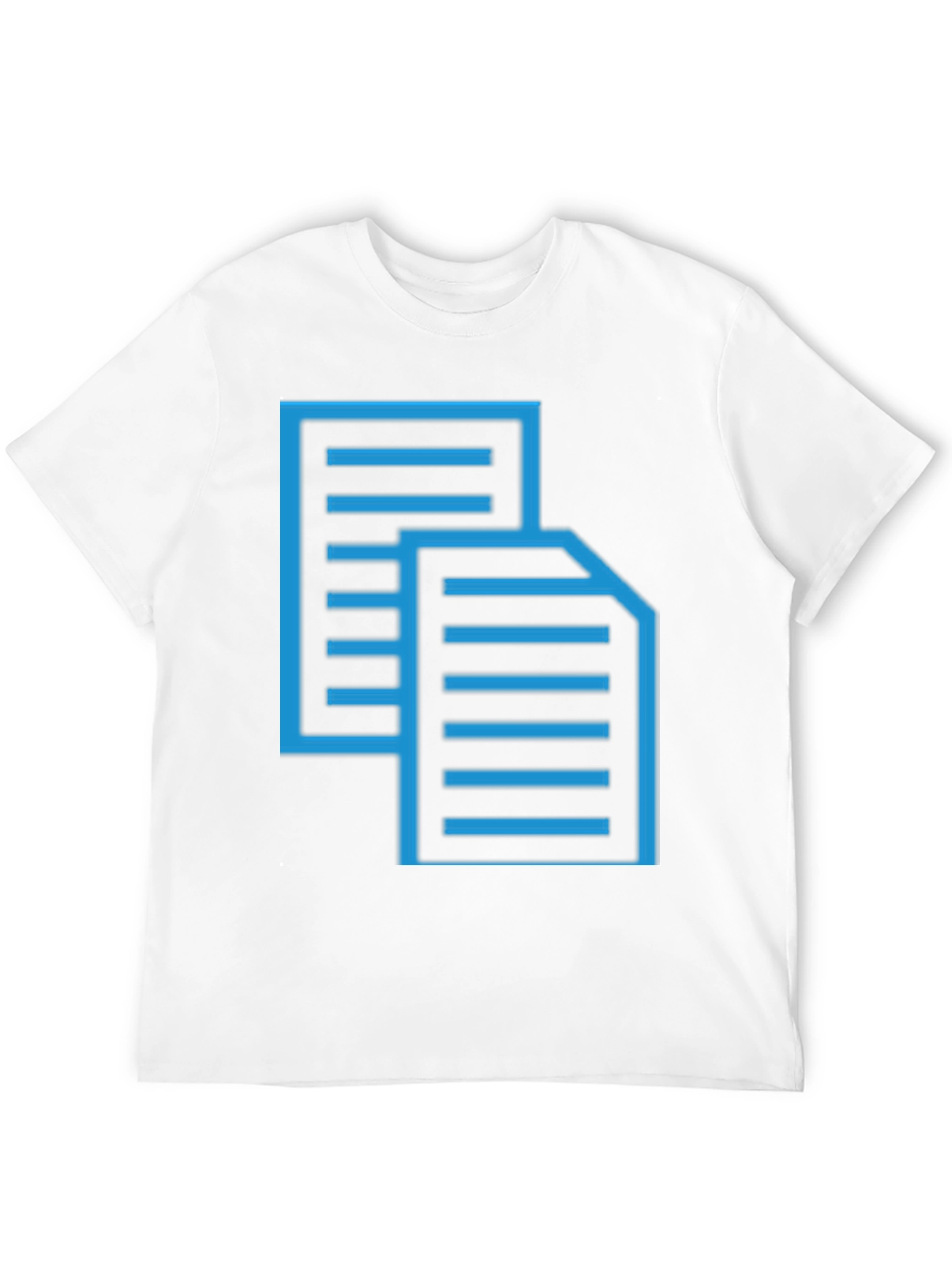 Blue Print Graphic Black T-Shirt