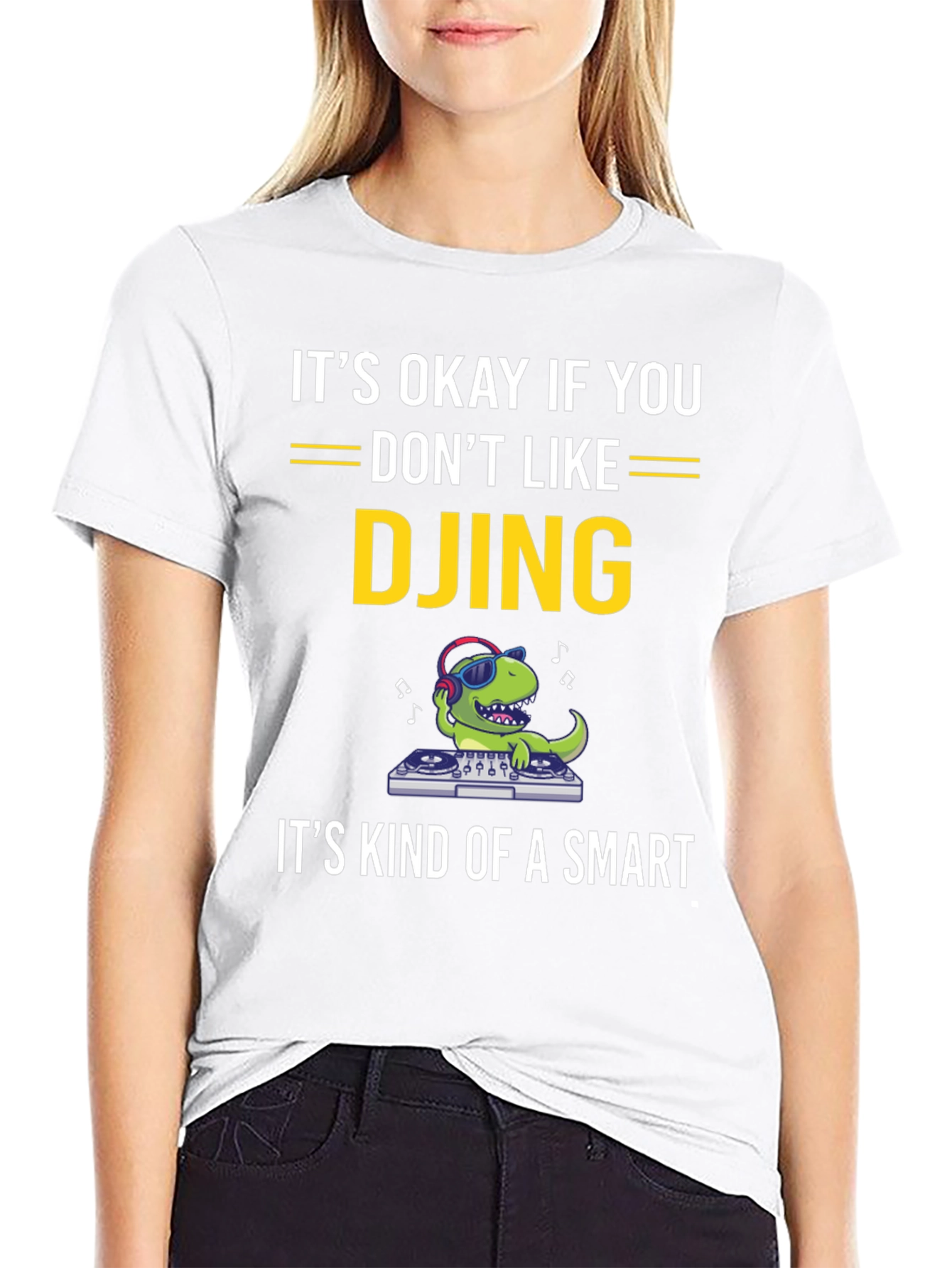 DJ Dinosaur T-Shirt Funny Music Tee