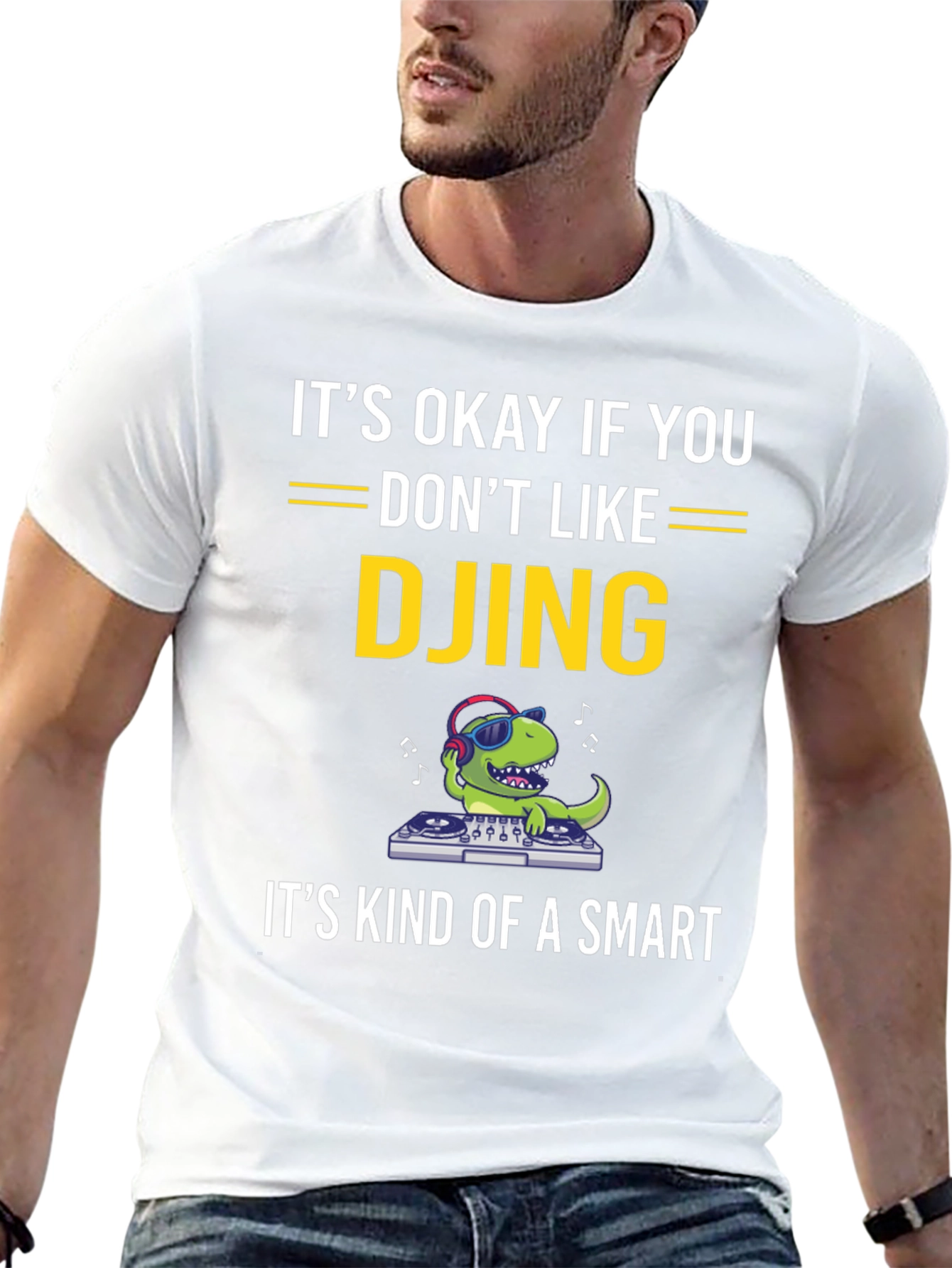 DJ Dinosaur T-Shirt Funny Music Tee