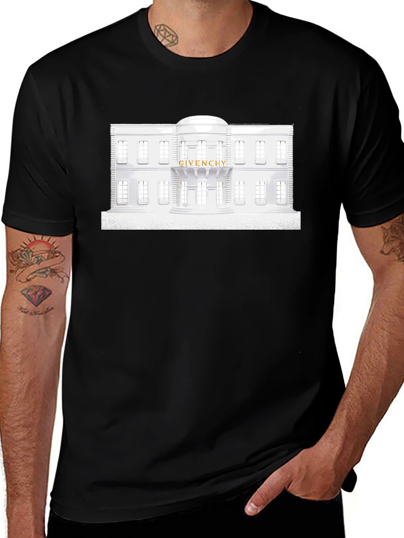 Black Givenchy Building T-Shirt