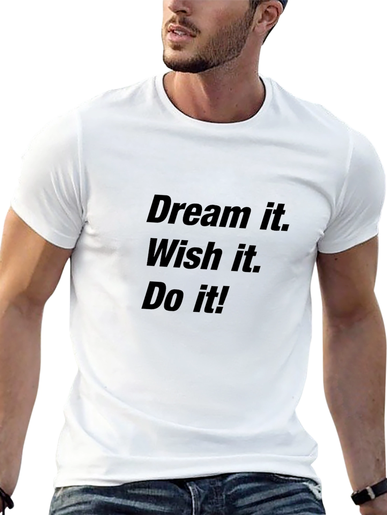 Motivational Black T-Shirt - Dream Wish Do