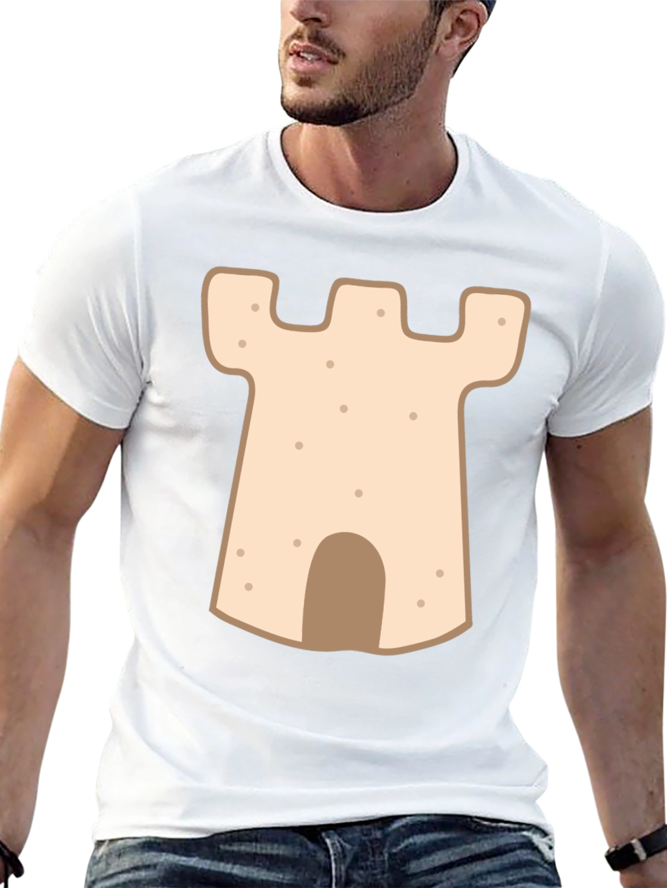 Sandcastle Graphic Tee - Black Cotton Comfort