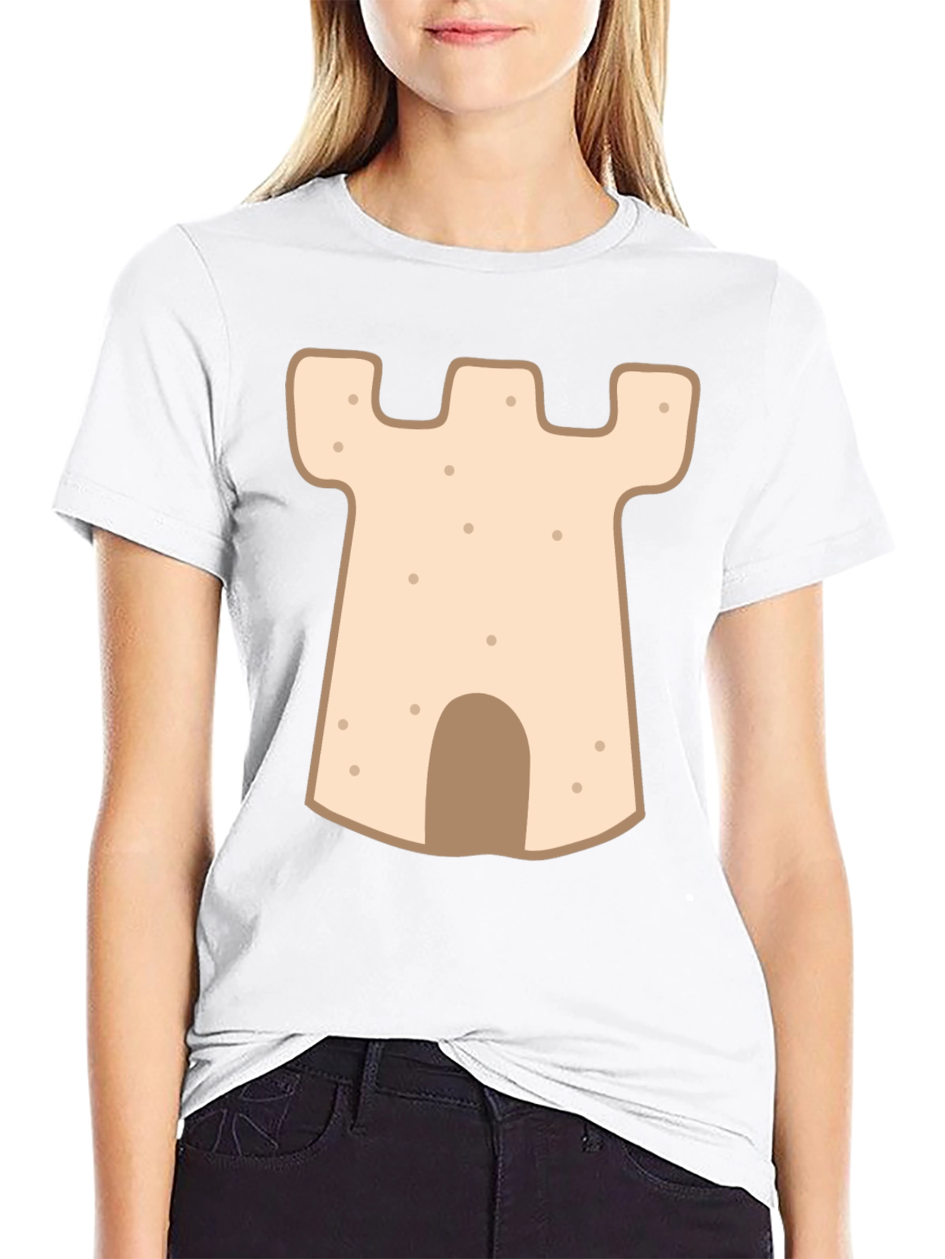 Sandcastle Graphic Tee - Black Cotton Comfort