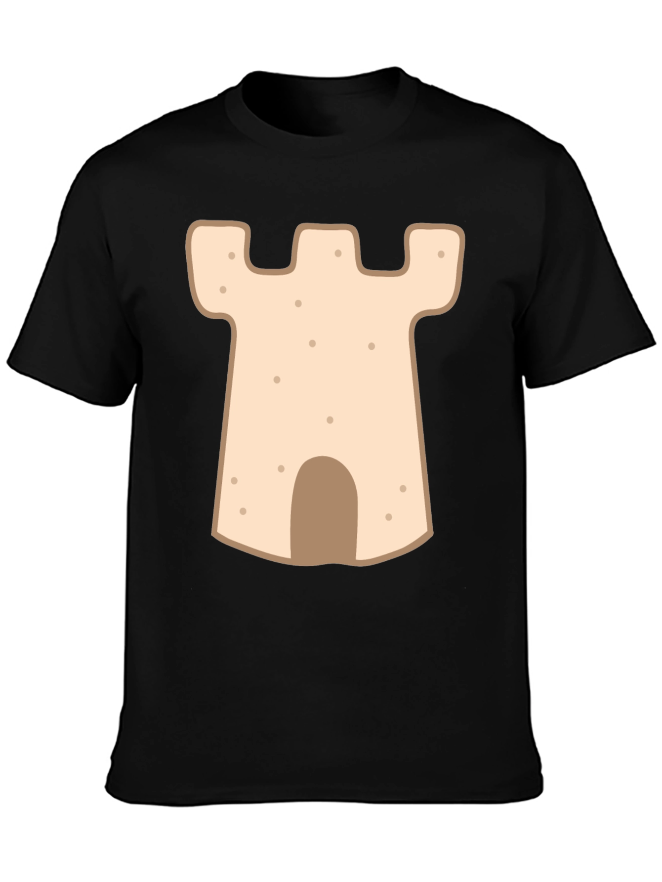 Sandcastle Graphic Tee - Black Cotton Comfort