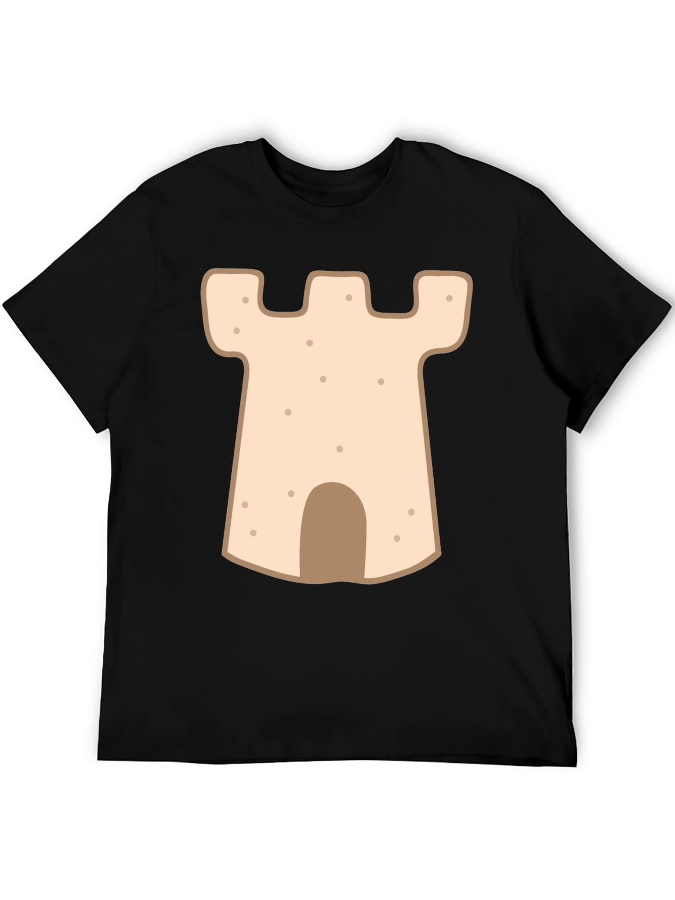 Sandcastle Graphic Tee - Black Cotton Comfort