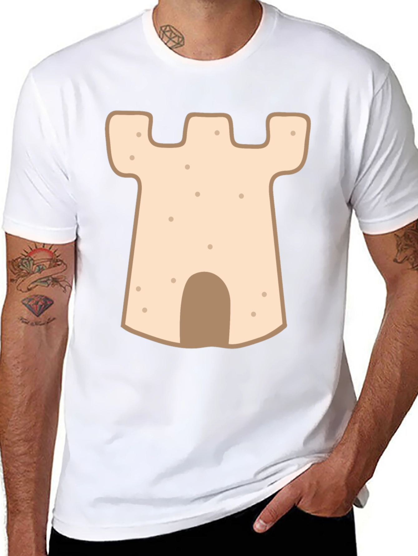 Sandcastle Graphic Tee - Black Cotton Comfort