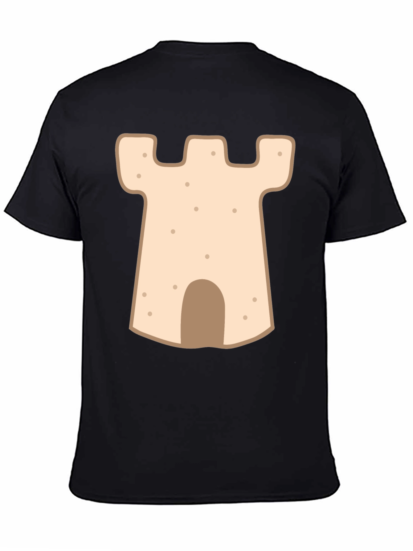 Sandcastle Graphic Tee - Black Cotton Comfort