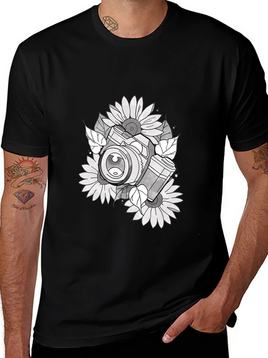 Camera & Sunflower Graphic Tee